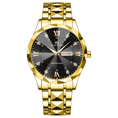 Double Calendar 2733-H-J Gold