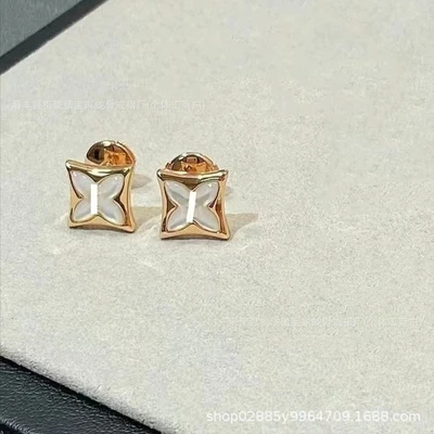 B-square flower white shell earrings purchasing quality