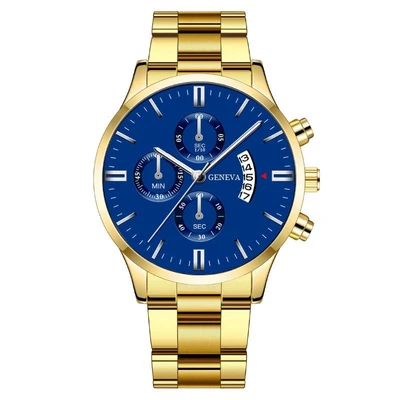 Gold shell blue surface silver needle
