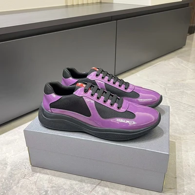 Black purple-patent leather