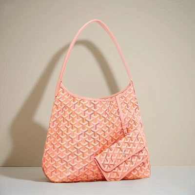 Large hobo underarm bag cherry blossom pink