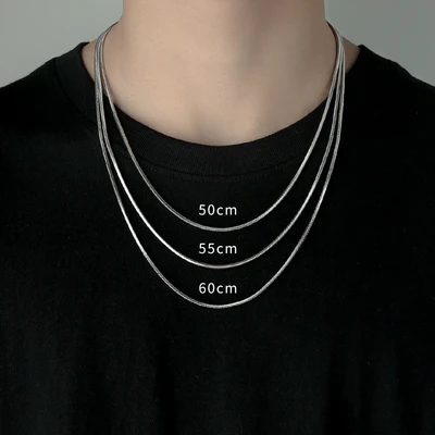 Square snake bone chain 1.2mm +60cm