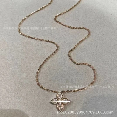 Four-leaf clover full diamond necklace purchasing quality