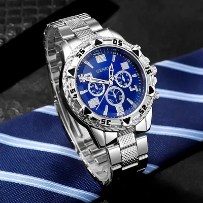Silver shell blue surface