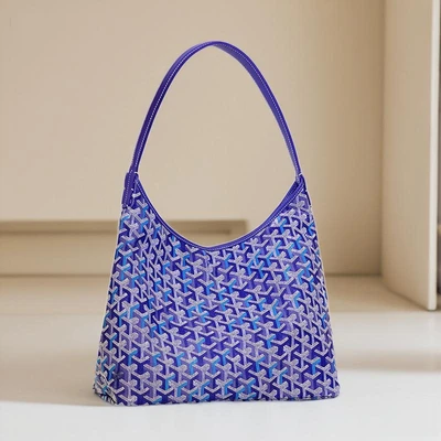 Large hobo underarm bag blueberry purple