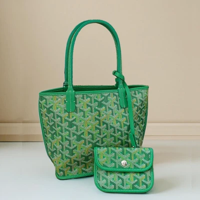 Vegetable basket small grass green double sided model