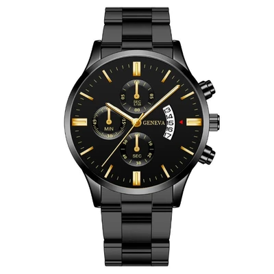 Black shell black surface gold needle