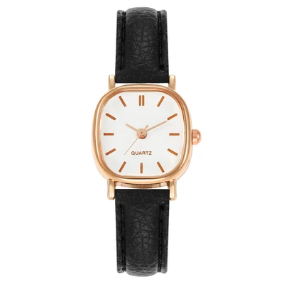 Belt—white rose gold striped black belt