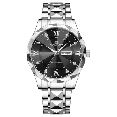 Double Calendar 2733-H-Y Silver