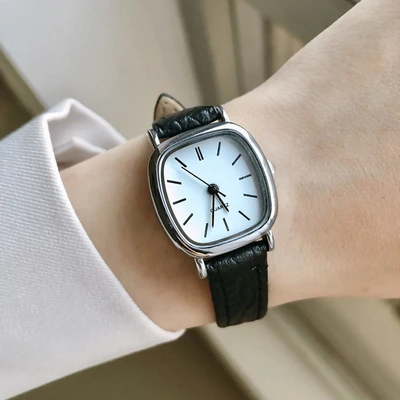 Belt—black belt, silver shell and white surface