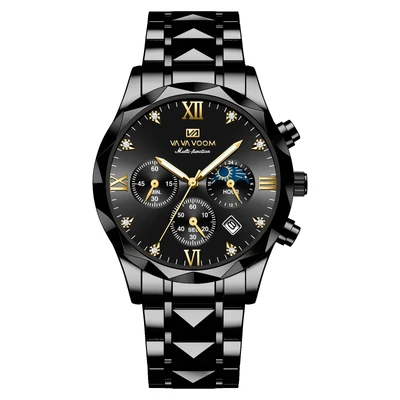 Multi-function 2741-JH gold nail black chain