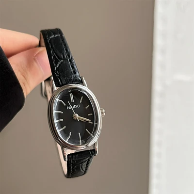 Black belt silver frame black face