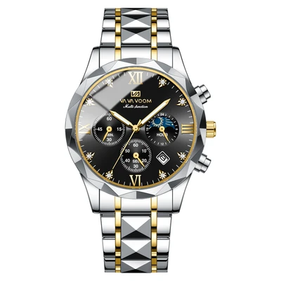 Multi-function 2741-H-SAN black surface between gold