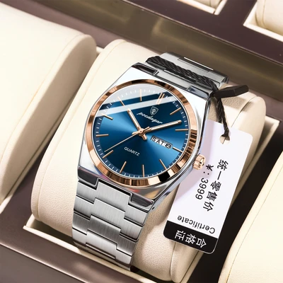 930 rose gold blue surface steel belt model hs2512-959-06