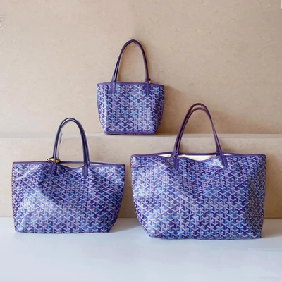 Large tote blueberry purple