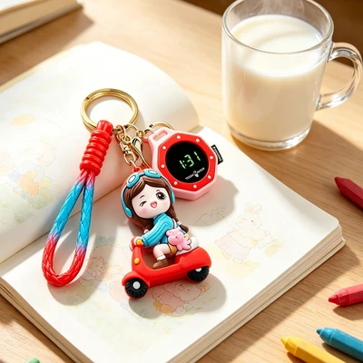 Red little girl digital watch