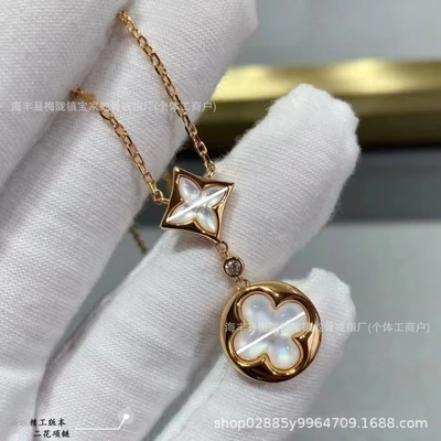B-double flower white mother-of-pearl necklace purchasing quality