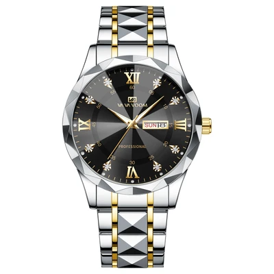 Double calendar 2733h-san black gold