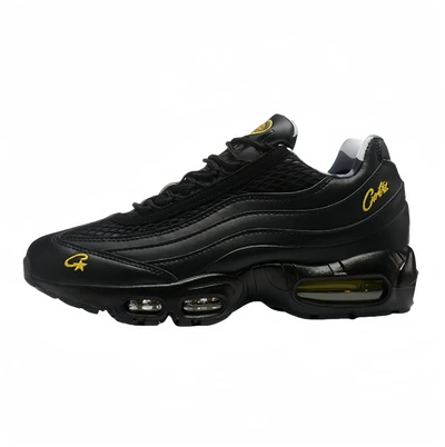 Collaboration black gold swoosh