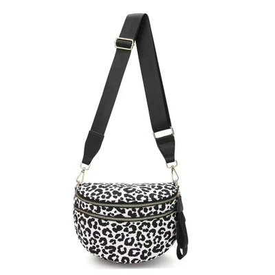Black and white leopard print