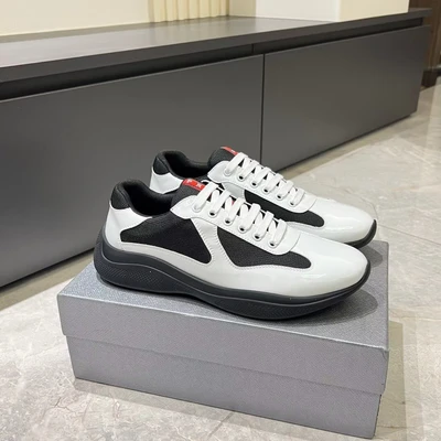 Black and white-patent leather