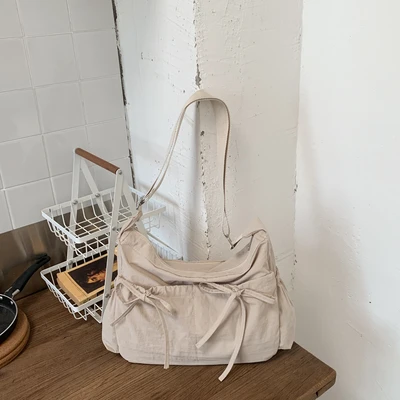 Beige solid color bow