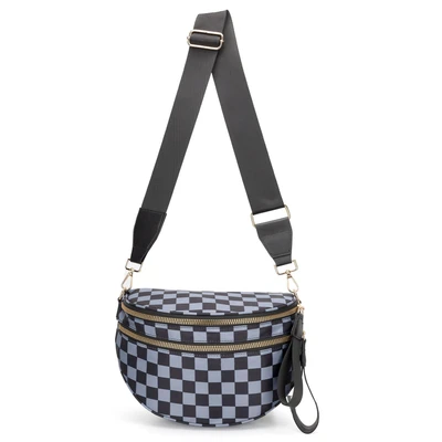 Black and gray plaid