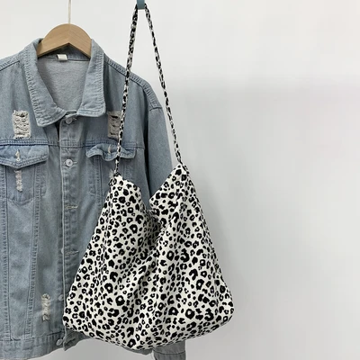 Rice leopard print one with crossbody zipper