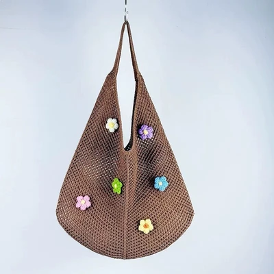 357-6 flower coffee color