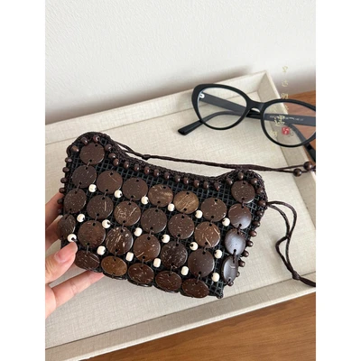Coffee brown coin purse coconut shell bag