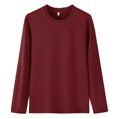 Burgundy [180g pure cotton long sleeves]