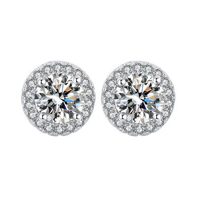 Ear studs 1 karat [a pair of assembly earplugs]]