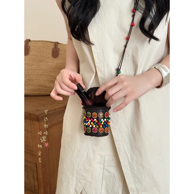 Rainbow candy braided bag