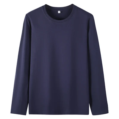 Navy blue [180g pure cotton long sleeves]