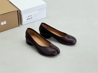 Burgundy mid heel