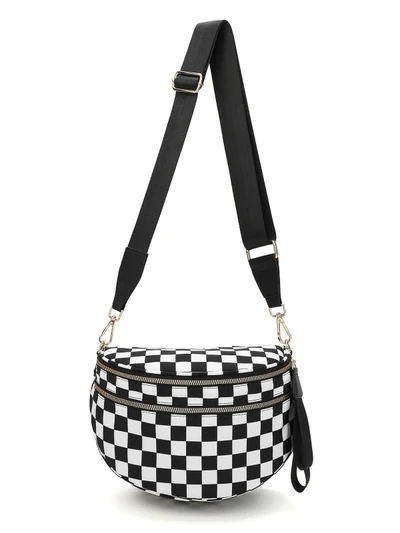 Black and white plaid