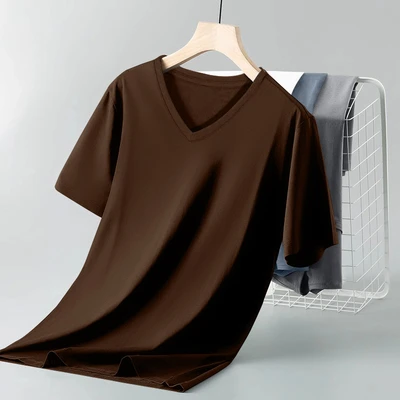 V-neck brown