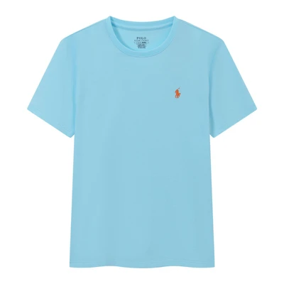 T-shirt-lake blue red label