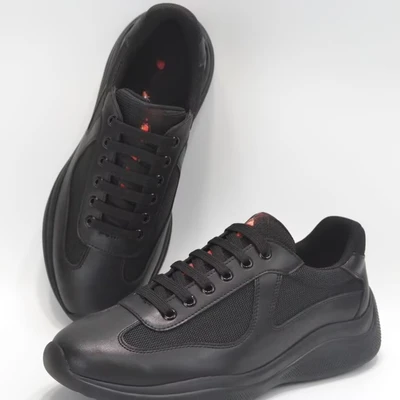 All black - nubuck leather