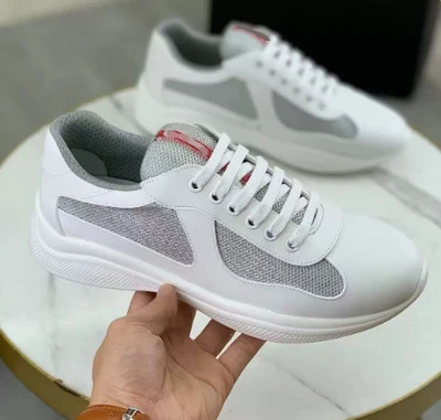 White - nubuck leather