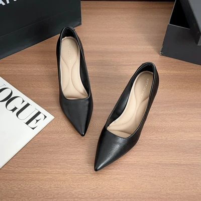 Black leather 5cm