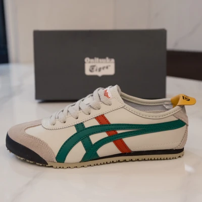 Beige green red