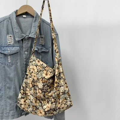 Yellow flowers with crossbody and zipper