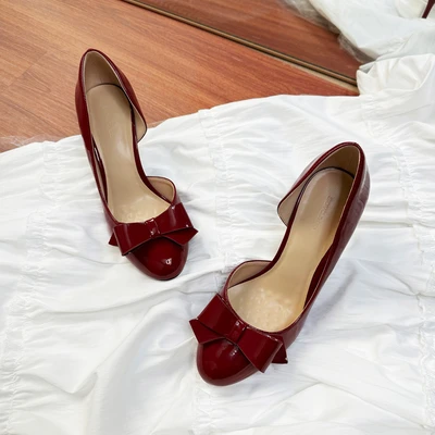 Burgundy stiletto heels 6cm