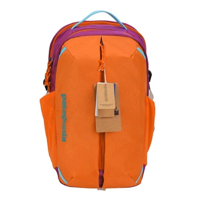 Purple with orange