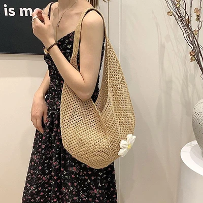 357—single rope net flower khaki