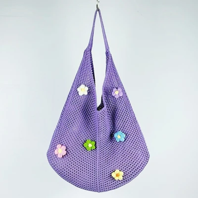 357-6 flowers purple