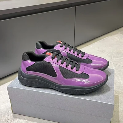 Black purple-patent leather