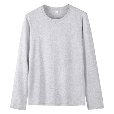 Light gray [180g pure cotton long sleeves]