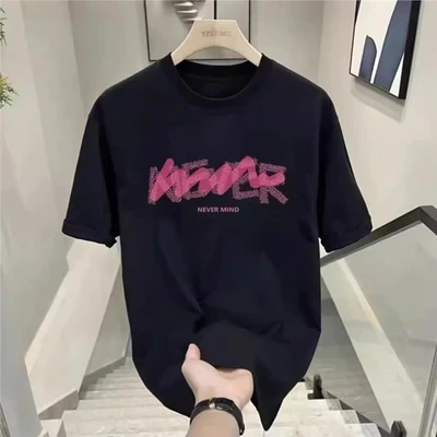Black (wavy line)-short sleeve